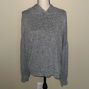 Express gray sweater with hoodie size large